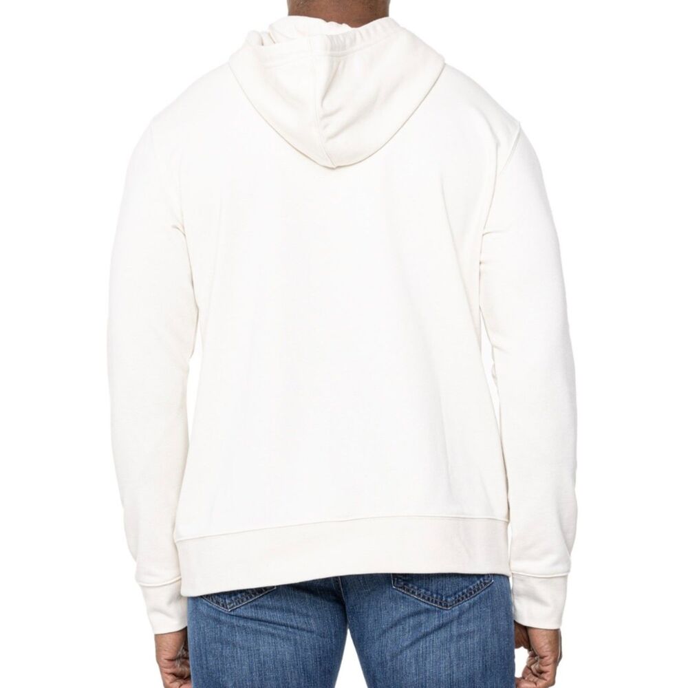 Life is Good NWT Sz L Putty White French Terry American Flag Woods Hoodie - Picture 2 of 12